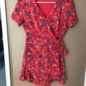 NWT!!! Floral wrap romper